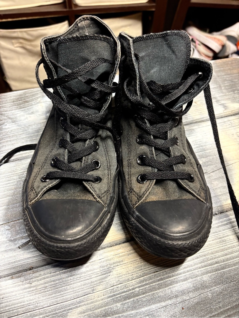 Converse Kids Black High-Top Canvas Sneakers